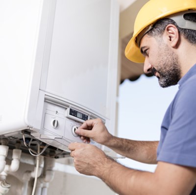 Man in a hard hat  Man in a hard hat
