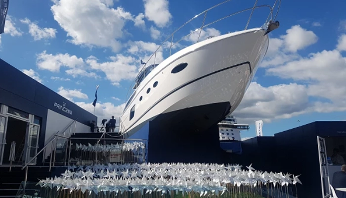 Princess yachts at Southampton Boat Show, Towergate Insurance