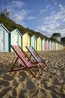 Beach huts and deck chairs