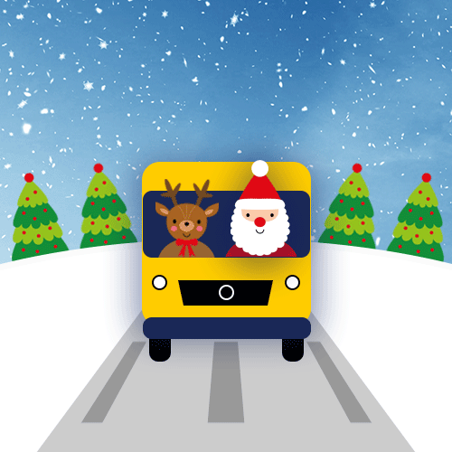 Advent Calendar Day 11 Self Drive Hire Insurance - Santa and reindeer with red bow