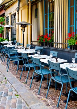 French cafe outside seating
