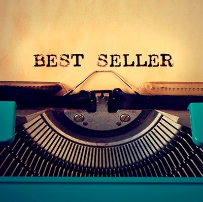 BEST SELLER typed onto a page with a mechanical typewriter  BEST SELLER typed onto a page with a mechanical typewriter